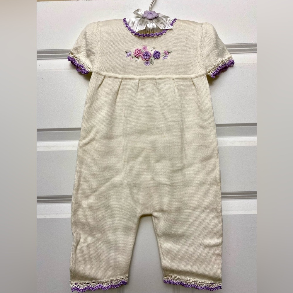 NWT Vintage Koala Baby Floral Knit Romper 3/6 Months - Picture 2 of 11